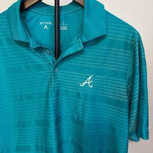 Antigua Atlanta Braves Teal Polo Shirt for Men